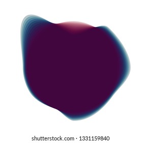 Abstract background whith blurred circle, round shape. Glitch art minimal aesthetics.