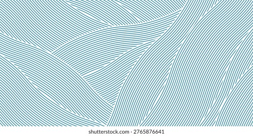 Abstract background whte and blue line with seamless wave pattern. vector illustration