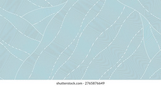 Abstract background whte and blue line with seamless wave pattern. vector illustration