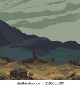Antecedentes abstractos de un amplio paisaje