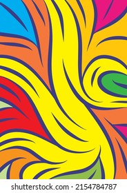 Abstract background wih swirling and waving brush stroke