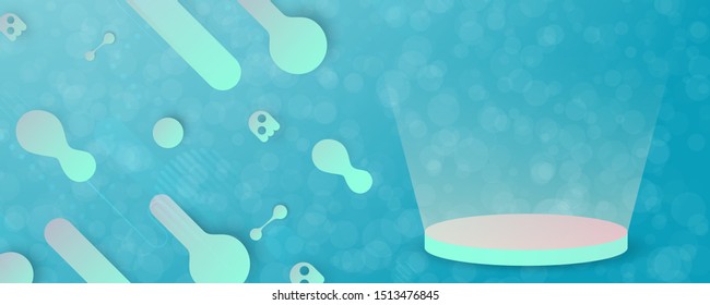 Abstract background for winter season. Template design in long banner style with new trend of gradient. Vector illustration for cover, discount promotion, advertisement.