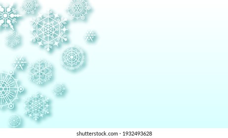 Resumen De Invierno De Fondo Con Copos De Nieve Sombras De Vector Plantilla De Estilo De Diseño