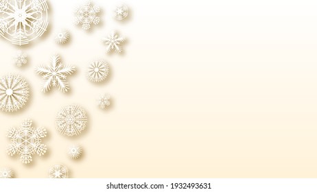 Abstract Background Winter With Snowflakes Shadows Vector Design Style Template