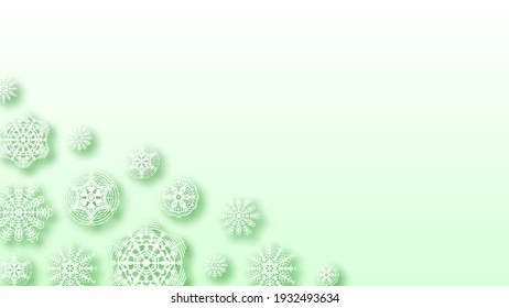 Resumen De Invierno De Fondo Con Copos De Nieve Sombras De Vector Plantilla De Estilo De Diseño