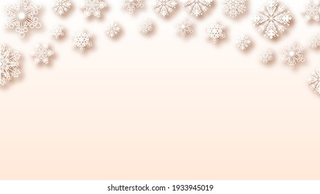 Resumen De Invierno De Fondo Con Copos De Nieve Sombras De Vector Plantilla De Estilo De Diseño