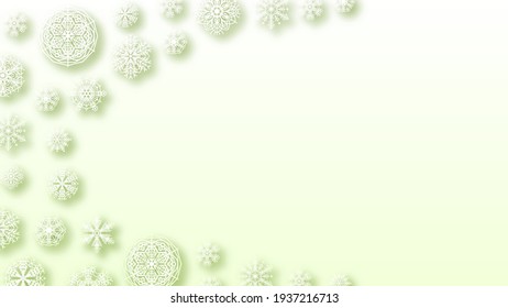Abstract Background Winter With Snowflakes Shadows Vector Design Style Template
