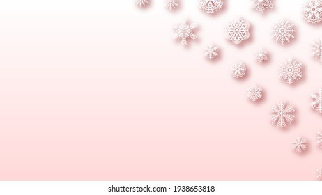 Abstract Background Winter With Snowflakes Shadows Vector Design Style Template