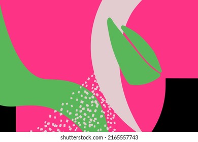 Abstract background withe various lines andfiguras. Rainbow shapes, curves, arcs. Hand drawn vector  scribble illustrations.Design in Scandinavian style for  business presentation,fabric print.