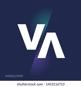 Abstract background witth letters V and A