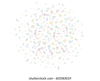 Abstract background for women's shoes documents. Color vector illustration