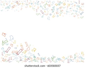 Abstract background for women's shoes documents. Color vector illustration
