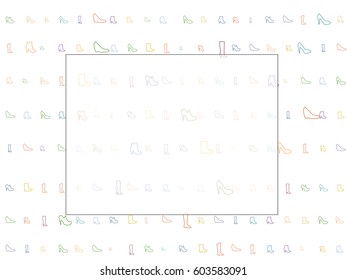 Abstract background for women's shoes documents. Color vector illustration