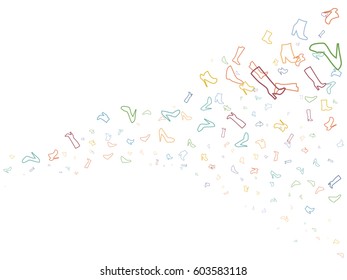 Abstract background for women's shoes documents. Color vector illustration