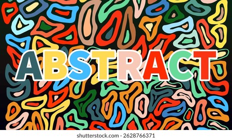 Abstract background with the word abstract in large letters.