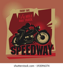 Abstract background with the words Speedway inside, vector illustration