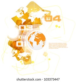 Abstract background with world map