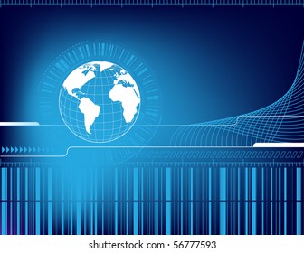 Abstract background with world map