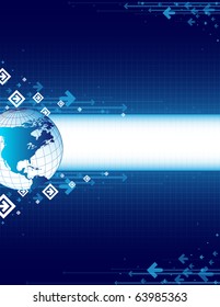 Abstract background with world map