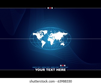 Abstract background with world map