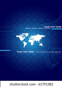 Resumen de fondo con mapa del mundo y lugar para tu texto