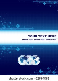 Abstract Background World Map Place Your Stock Vector (Royalty Free ...