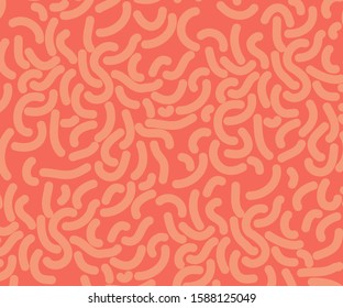 Abstract background. Worms, lines, curves, texture on a red background