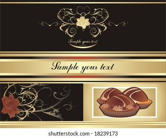 Abstract background for wrapping. Chocolate candies. Vector