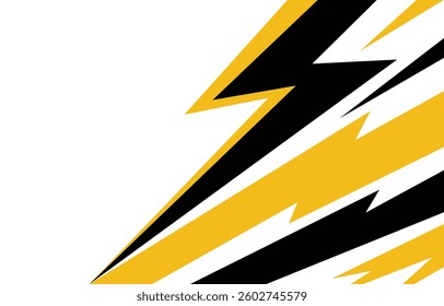 Abstract background with yellow and black geometric spike line pattern 