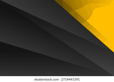 Abstract background with Yellow and black shape color background for template, poster, flyer design. Vector illustration	