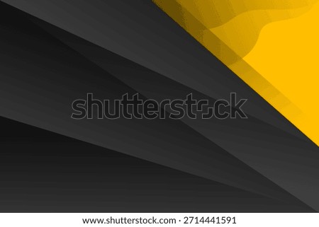 Abstract background with Yellow and black shape color background for template, poster, flyer design. Vector illustration	