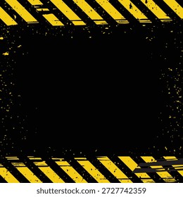 Fondo Abstractas de amarillo y negro rayas de advertencia estilo grunge