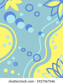 Abstract background in yellow and blue tones