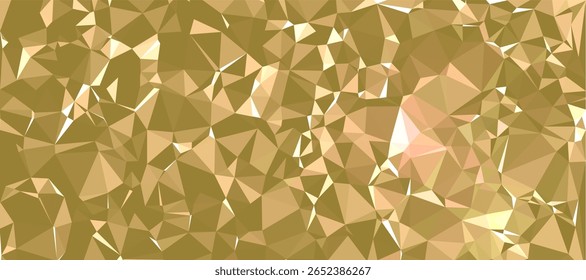 Fundo abstrato Padrão de polígono amarelo e marrom forma de triângulo de baixo poli, fundo geométrico com design de fundo de baixo poli. 