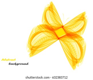 Abstract background with yellow abstract butterfly