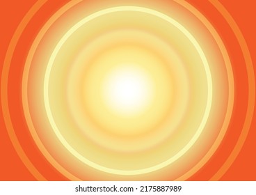 Abstract background with yellow circle lines stacked on top of orange from small to large.design for wallpaper,banner,