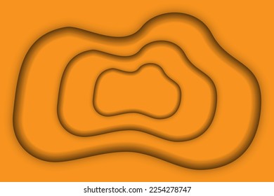 abstract background of yellow color with cut paper effect. Vector pattern.