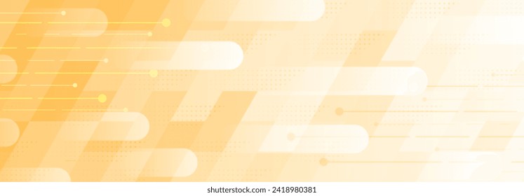 Abstrakter Hintergrund in gelben Farben, bestehend aus geometrischen Formen, Linien und Punkten