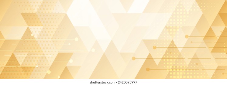 Fondo abstracto en colores amarillos consistentes en formas geométricas, líneas y puntos