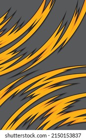Abstract background with yellow curved spikes pattern