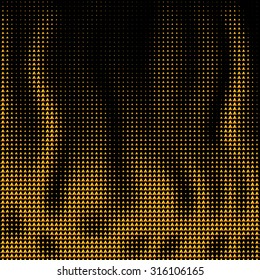 Abstract background with yellow fire shaped triangular gradient