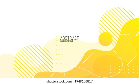 abstract background with yellow fluid shape