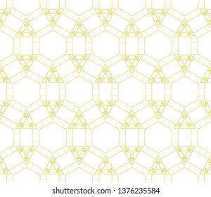 Abstract background. Yellow geometric seamless pattern in modern stylish. Vector seamless pattern