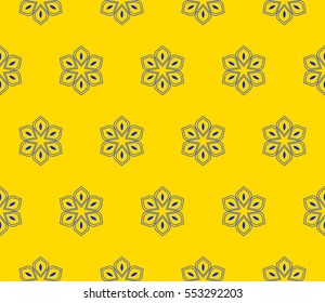 Abstract background. Yellow geometric seamless pattern in modern stylish. Vector seamless pattern
