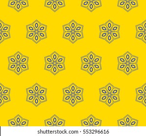 Abstract background. Yellow geometric seamless pattern in modern stylish. Vector seamless pattern