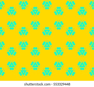 Abstract background. Yellow geometric seamless pattern in modern stylish. Vector seamless pattern