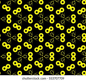 Abstract background. Yellow geometric seamless pattern in modern stylish. Vector seamless pattern