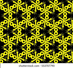 Abstract background. Yellow geometric seamless pattern in modern stylish. Vector seamless pattern