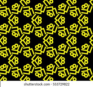 Abstract background. Yellow geometric seamless pattern in modern stylish. Vector seamless pattern