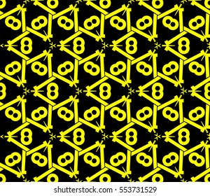 Abstract background. Yellow geometric seamless pattern in modern stylish. Vector seamless pattern